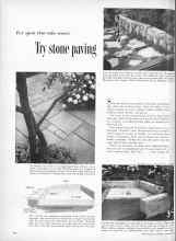 Better Homes & Gardens October 1953 Magazine Article: For spots that take wear: Try stone paving