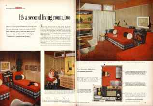 Better Homes & Gardens October 1953 Magazine Article: It's a second living room, too