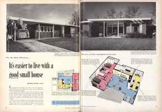 Better Homes & Gardens October 1953 Magazine Article: It's easier to live with a good small house