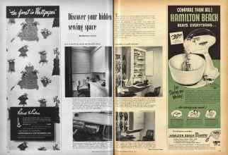 Better Homes & Gardens October 1953 Magazine Article: Discover your hidden sewing space