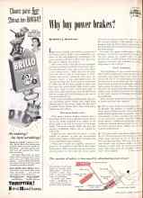 Better Homes & Gardens November 1953 Magazine Article: Why buy power brakes?