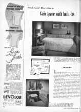 Better Homes & Gardens November 1953 Magazine Article: Small room? Here's how to Gain space with built-ins