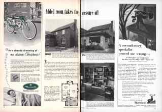 Better Homes & Gardens November 1953 Magazine Article: Added room takes the pressure off