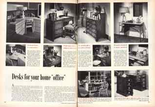 Better Homes & Gardens November 1953 Magazine Article: Desks for your home 