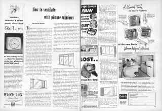 Better Homes & Gardens November 1953 Magazine Article: How to ventilate with picture windows
