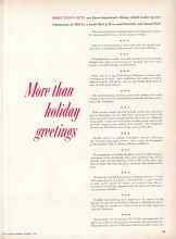 Better Homes & Gardens December 1953 Magazine Article: More than holiday greetings
