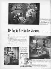 Better Homes & Gardens December 1953 Magazine Article: It's fun to live in the kitchen