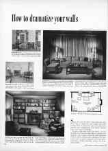 Better Homes & Gardens December 1953 Magazine Article: How to dramatize your walls