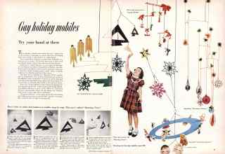 Better Homes & Gardens December 1953 Magazine Article: Gay holiday mobiles