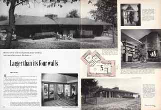 Better Homes & Gardens December 1953 Magazine Article: Larger than its four walls