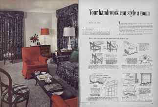 Better Homes & Gardens January 1954 Magazine Article: Your handiwork can style a room