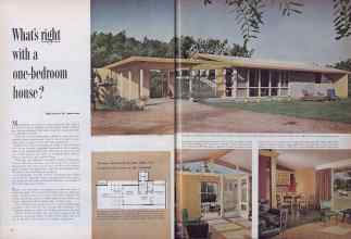 Better Homes & Gardens January 1954 Magazine Article: What's right with a one-bedroom house?