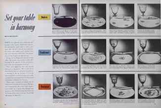 Better Homes & Gardens January 1954 Magazine Article: Set your table in harmony