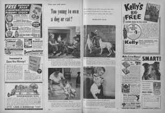 Better Homes & Gardens January 1954 Magazine Article: Too young to own a dog or cat?