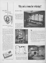 Better Homes & Gardens February 1954 Magazine Article: Why not a room tor relaxing?