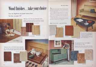 Better Homes & Gardens February 1954 Magazine Article: Wood finishes. . . take your choice