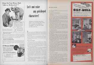 Better Homes & Gardens February 1954 Magazine Article: Let's not raise any privileged characters!