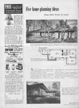 Better Homes & Gardens March 1954 Magazine Article: Five home-planning ideas