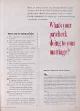 Better Homes & Gardens March 1954 Magazine Article: What's your paycheck doing to your marriage?