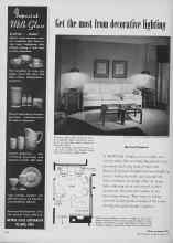 Better Homes & Gardens March 1954 Magazine Article: Get the most from decorative lighting