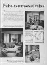 Better Homes & Gardens March 1954 Magazine Article: Problem-too many doors and windows