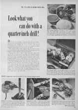 Better Homes & Gardens March 1954 Magazine Article: Look what you can do with a quarter-inch drill!