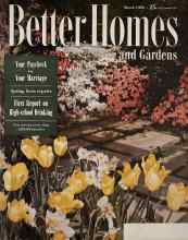 Better Homes & Gardens March 1954 Magazine Cover