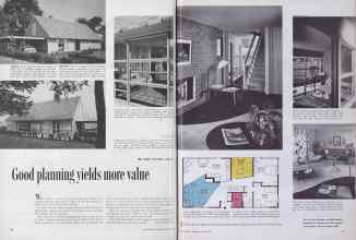 Better Homes & Gardens March 1954 Magazine Article: Good planning yields more value