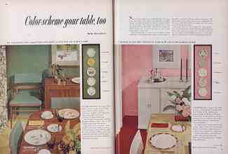 Better Homes & Gardens March 1954 Magazine Article: Color-scheme your table, too