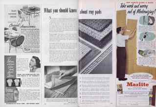 Better Homes & Gardens March 1954 Magazine Article: What yon should know about rug pads