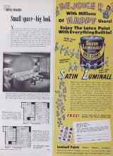 Better Homes & Gardens April 1954 Magazine Article: Small space--big look