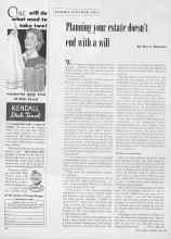 Better Homes & Gardens April 1954 Magazine Article: Planning your estate doesn't end with a will