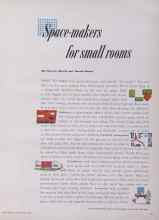 Better Homes & Gardens April 1954 Magazine Article: Space-makers for small rooms
