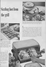 Better Homes & Gardens April 1954 Magazine Article: Sizzling hot from the grill
