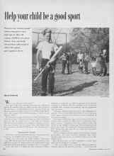 Better Homes & Gardens April 1954 Magazine Article: Help your child be a good sport