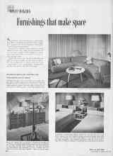 Better Homes & Gardens April 1954 Magazine Article: Furnishings that make space