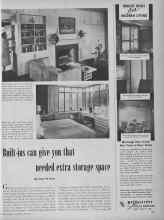 Better Homes & Gardens April 1954 Magazine Article: Built-ins can give vim that needed extra storage space
