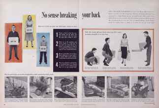 Better Homes & Gardens April 1954 Magazine Article: No sense breaking your back