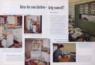 Better Homes & Gardens April 1954 Magazine Article: Ideas for your kitchen-- help yourself!