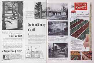 Better Homes & Gardens April 1954 Magazine Article: How to build on top of a hill