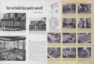 Better Homes & Gardens April 1954 Magazine Article: You can build that porch yourself ...here's how!
