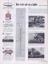 Better Homes & Gardens May 1954 Magazine Article: How to be safe on a ladder