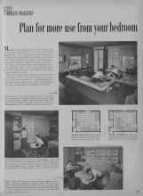Better Homes & Gardens May 1954 Magazine Article: Plan for more use from your bedroom