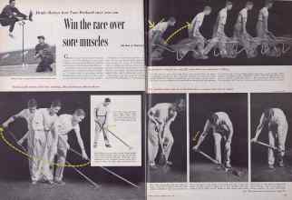 Better Homes & Gardens May 1954 Magazine Article: Win the race over sore muscles