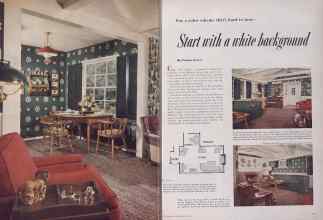 Better Homes & Gardens May 1954 Magazine Article: For a color scheme that's hard to beat--Start with a white background