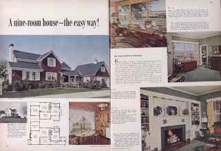 Better Homes & Gardens May 1954 Magazine Article: A nine-room house--the easy way!