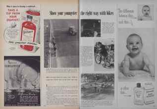 Better Homes & Gardens May 1954 Magazine Article: Show your youngster the right way with bikes