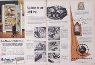 Better Homes & Gardens May 1954 Magazine Article: Gay trims for your relish tray