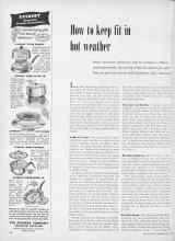 Better Homes & Gardens June 1954 Magazine Article: How to keep fit in hot weather