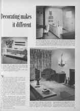 Better Homes & Gardens June 1954 Magazine Article: Decorating makes it different